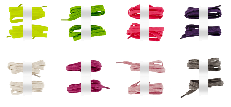 Des lacets de couleur